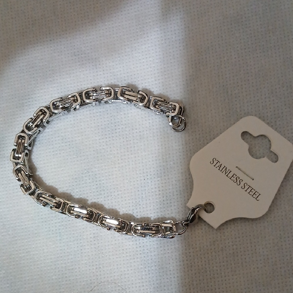 Stainless Steel Men's Bracelet - Silver